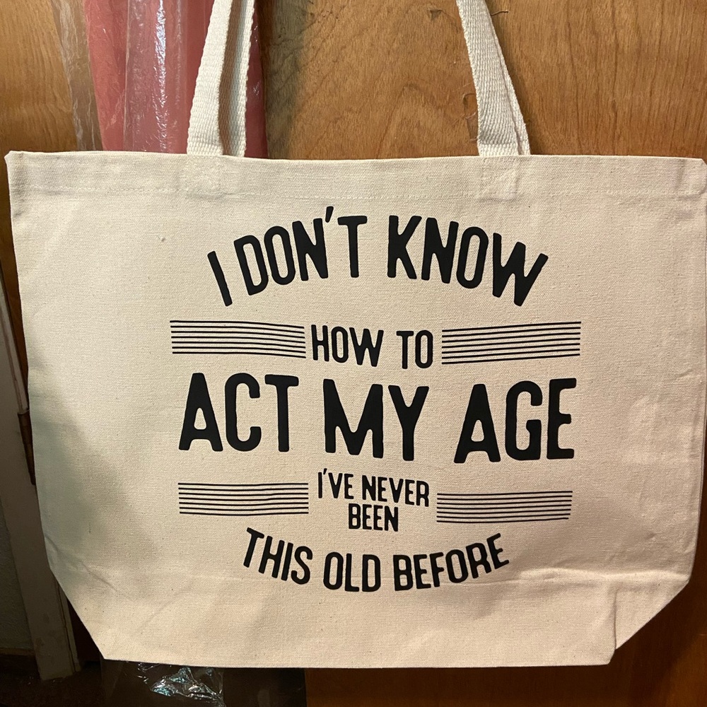 Tote bag with saying